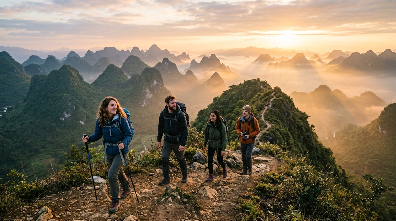 Yingxi Peak Forest Sunrise Morning Ridge Hike