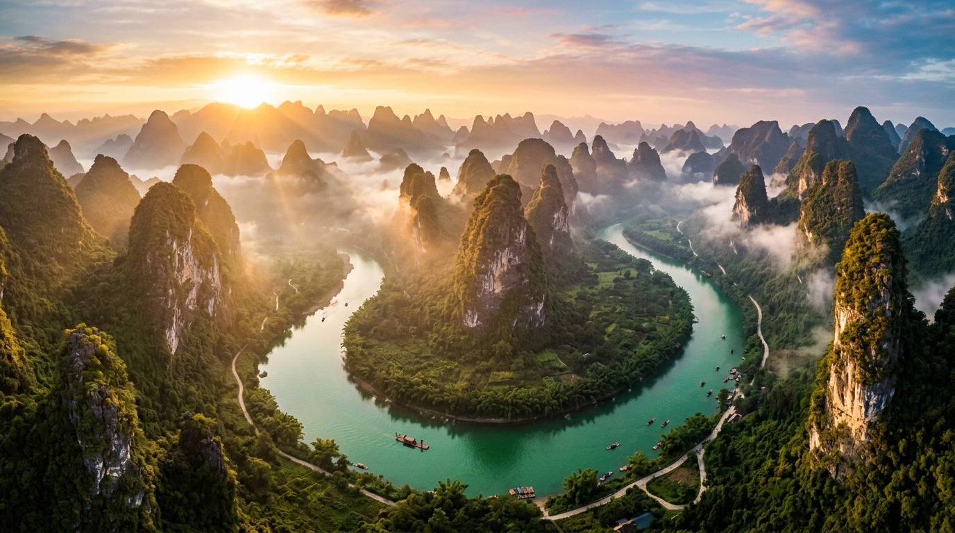 Yingxi Karst Pinnacle Forest and Canyon in Guangdong